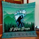 bigfoot i hate people quilt blanket d2448708