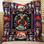 biker girl quilt blanket d2452842