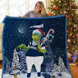 Bl Dc Grinch Santa Quilt Blanket
