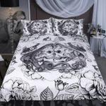 black and white heart shaped double skull bedding set rbsmt noobpxna d2127507