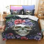black flower skull bed sheets spread comforter duvet cover bedding sets d2120495