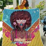 black girl magic afro colorful vintage th2309124cl quilt blanket d2414086