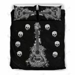 black guitar and skulls 3d bedding set bedroom decor d2113784