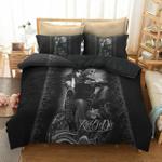 black motorbike motorcycle skull printed bedding set bedroom decor d2115303