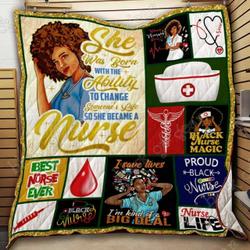 Black Nurse Magic Cl18100087Mdq Quilt Blanket