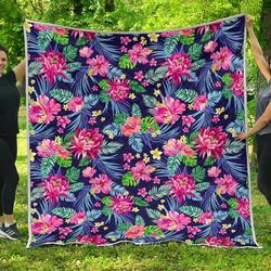 Blossom Tropical Flower Cl17100098Mdq Quilt Blanket