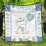 blue baby elephant hur quilt hf d2486744