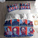blue horror characters bedding set bedroom decor d2133593