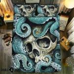 blue octopus skull 3d printed bedding set bedroom decor d2115328