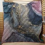 blush paynes gray and gold metallic abstract throw quilt blanket d2418362