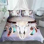 bohemian skull feathers bedding set bedroom decor d2126706