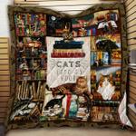 book and cat life is good quilt blanket dhc3112452td d2477680