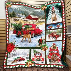Boxer And Christmas Love Reality Nw Quilt Blanket Dhc09121902dd