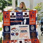 broncos to my daughter love dad quilt d2423054