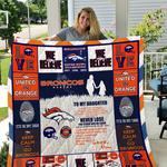 broncos to my daughter love mom quilt d2423053