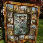 brown background owl quilt blanket quilt d2417025