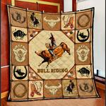 bull riding quilt blanket d2448584