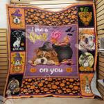 bulldog halloween ee quilt inkpwk d2485397