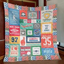 Bump Set Sprike Volleyball Hur Quilt