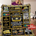 bus driver personalized quilt blanket hhh100606na d2413759