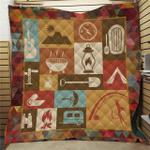 camping fire quilt blanket dhc0201201463td d2447228