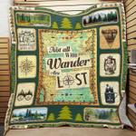 camping not all who wander are lost quilt blanket great customized blanket gifts for birthday 0