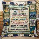 camping rules quilt blanket quilt d2416539
