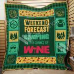 camping with wine quilt blanket quilt d2416563