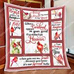 cardinal when a cardinal appears in your yard its a visitor from heaven quilt d2421193