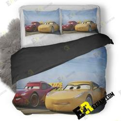Cars 3 Movie Yu 3D Customize The Movie For Disney Fan Bedding Set Duvet Cover Gift For Family Members