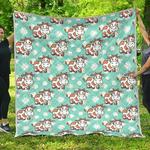 cartoon cow and daisy flower cl17100171mdq quilt blanket d2483304