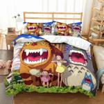 cartoon totoro bedding set 23pcs japanese anime theme duvet cover with pillowcase microfiber kid