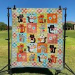 cat and flower dhckl0909 quilt blanket d2411972