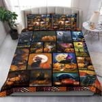 cat and pumpkin halloween bedding set bedroom decor d2114668