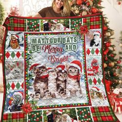 Cat Christmas Aaa161034Ta Quilt Blanket