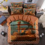 cat pumpkin halloween printed bedding set bedroom decor d2193322