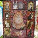 cat roses quilt blanket quilt d2416288