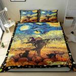 cat starry night halloween printed bedding set bedroom decor d2140079