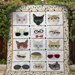 cats wear glasses quilt blanket quilt d2416496