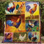 chicken chicken on floral yard u quilt ig d2488817