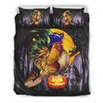 chicken ride broom halloween pumpkin bedding set bedroom decor d2134586