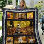 chihuahua chihuahua at auturm quilt blanket christmas christmas gifts merry christmas holiday 0