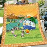 chihuahua go camping quilt quilt d2419564