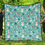 christmas cute siberian husky puppie pattern dhcdhc dt1910 quilt blanket d2412385