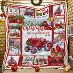 christmas red tractor quilt blanket d2448322