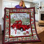 christmas red truck bbb2110303ht quilt blanket d2445781