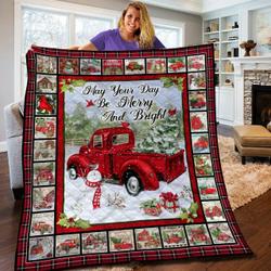Christmas Red Truck Bbb2110303Ht Quilt Blanket