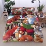christmas santa claus rabbit racoon reindeer deer owl fox bear bt1811012b bedding sets d2209658