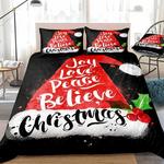 christmas santa hat lettering joy love peace comfortable bedding set home decor d2229829