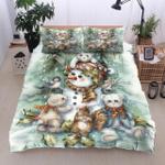 christmas snowman and teddy bear bedding set iyh d2225898